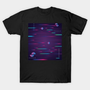 Glitch Neon Synthwave T-Shirt